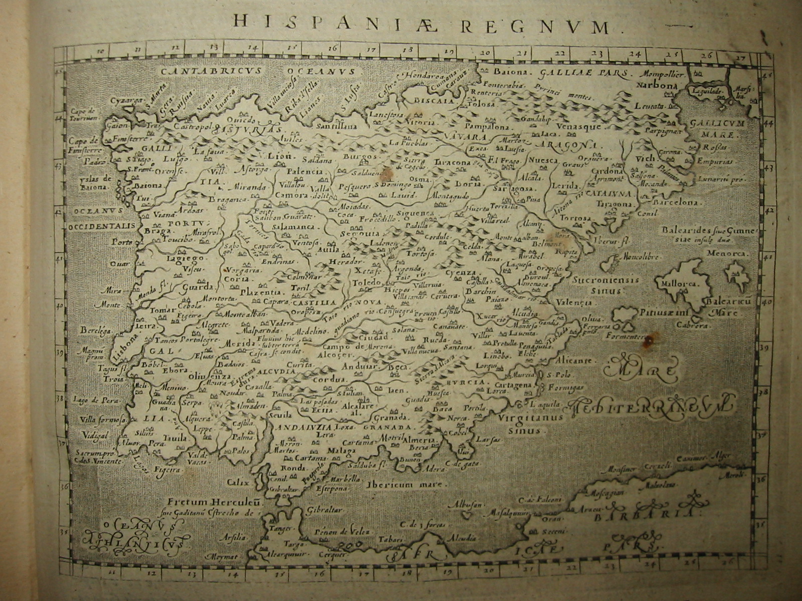 Magini Giovanni Antonio Hispaniae Regnum 1620 Padova 